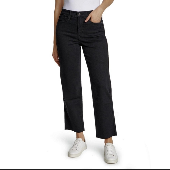 Sanctuary Denim - Sanctuary Social Standard High Rise Crop Straight Raw Hem Jeans